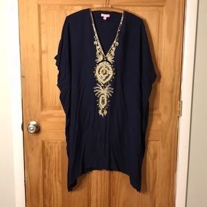 Lilly Pulitzer Chai Caftan in Navy
